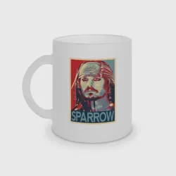 Кружка матовая стеклянная Pirates of the Caribbean - Sparrow 
