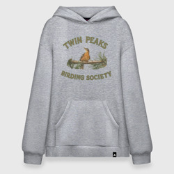 Худи SuperOversize хлопок Twin Peaks birding society