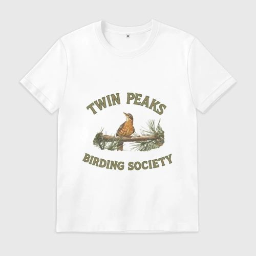 Мужская футболка хлопок Twin Peaks birding society
