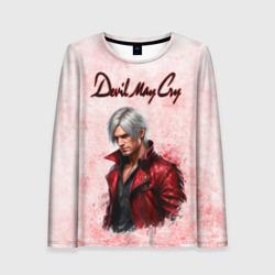 Женский лонгслив 3D Данте - дьявол может плакать