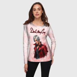 Женский лонгслив 3D Данте - дьявол может плакать - фото 2