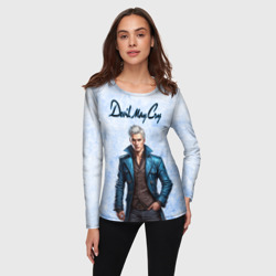 Женский лонгслив 3D Вергилий - дьявол может плакать - фото 2