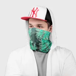 Бандана-труба 3D Узоры изумрудного инея - фото 2