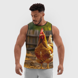 Мужская спортивная майка 3D Золотой хранитель двора - фото 2