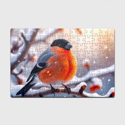 Головоломка Пазл магнитный 126 элементов Снегирь на зимней ветке