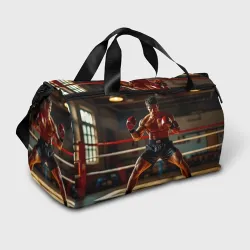 Сумка спортивная 3D Кикбоксер в стойке
