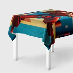 Скатерть 3D Самбист в стойке