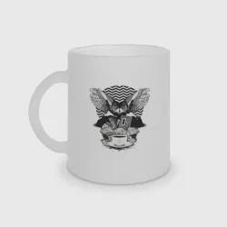 Кружка матовая стеклянная Twin Peaks symbols 