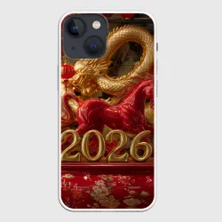 Чехол для iPhone 13 mini Год красной лошади в китайском стиле