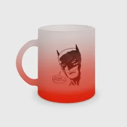 Кружка матовая стеклянная Batman and covid 19