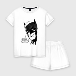 Женская пижама с шортиками хлопок Batman and covid 19