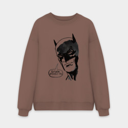 Мужской свитшот oversize без начеса хлопок Batman and covid 19