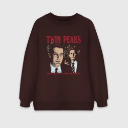 Женский свитшот oversize без начеса хлопок Твин Пикс: Купер 