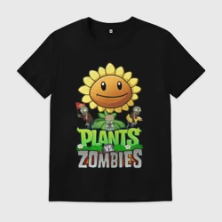 Мужская футболка хлопок PvZ - sunflower