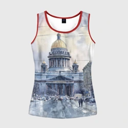 Женская майка 3D Санкт-Петербург зимний город