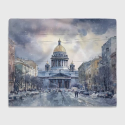 Плед 3D Санкт-Петербург зимний город