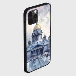 Чехол для iPhone 12 Pro Санкт-Петербург зимний город - фото 2