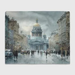 Плед 3D Санкт-Петербург зимний пейзаж