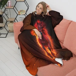 Плед с рукавами Огонь а не лошадь - фото 2