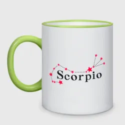 Кружка двухцветная Созвездие скорпиона