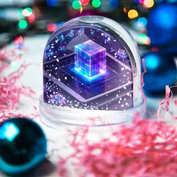 Игрушка Снежный шар Цифровой куб: интерфейс будущего - фото 2