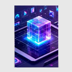 Постер Цифровой куб: интерфейс будущего
