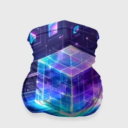 Бандана-труба 3D Цифровой куб: интерфейс будущего