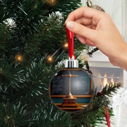 Ёлочный шар Кабинет физики: формулы и весы - фото 2