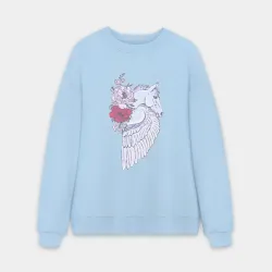Мужской свитшот oversize без начеса хлопок Пегас в цветах