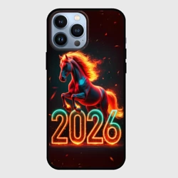 Чехол для iPhone 13 Pro Max Светящаяся лошадь 2026