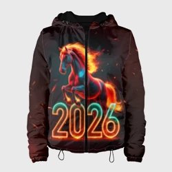 Женская куртка 3D Светящаяся лошадь 2026