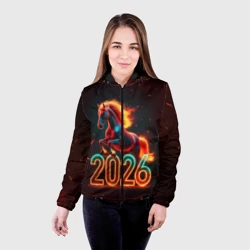 Женская куртка 3D Светящаяся лошадь 2026 - фото 2