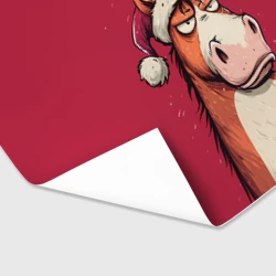 Бумага для упаковки 3D Комичная новогодняя лошадь - фото 2