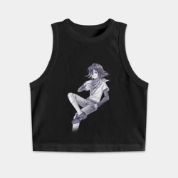 Женская укороченная майка-топ хлопок Данганронпа V3 - Кокичи Ома