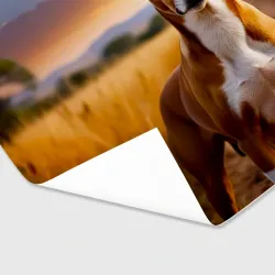 Бумага для упаковки 3D Басенджи на закате саванны - фото 2