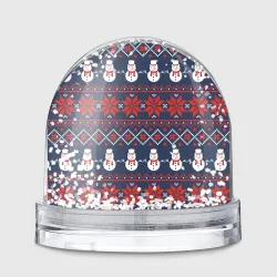 Игрушка Снежный шар Новогодний паттерн
