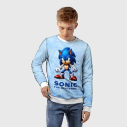 Детский свитшот 3D Sonic - синий ёж - фото 2