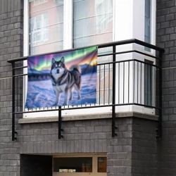 Флаг-баннер Маламут под авророй - фото 2