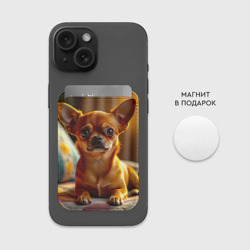 Картхолдер Magsafe магнитный Солнечное очарование чихуахуа - фото 2