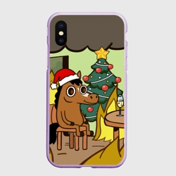 Чехол для iPhone XS Max матовый Конь среди огня - this is fine
