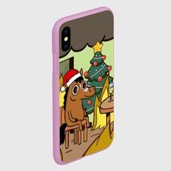 Чехол для iPhone XS Max матовый Конь среди огня - this is fine - фото 2