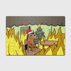 Головоломка Пазл магнитный 126 элементов Конь среди огня - this is fine