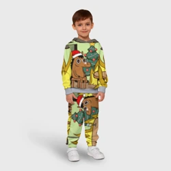 Детский костюм с толстовкой 3D Конь среди огня - this is fine - фото 2