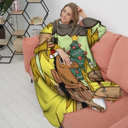 Плед с рукавами Конь среди огня - this is fine - фото 2