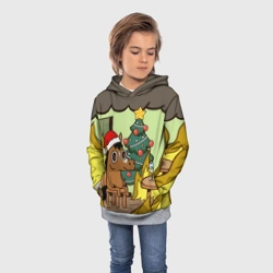 Детская толстовка 3D Конь среди огня - this is fine - фото 2