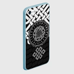 Чехол для iPhone 5/5S матовый Символика валькнут в орнаменте - фото 2