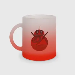 Кружка матовая стеклянная Droid Deadpool