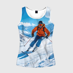 Женская майка 3D Скорость зимнего склона