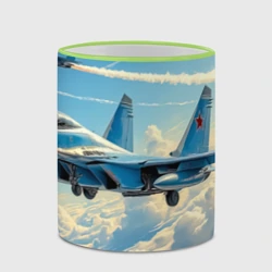 Кружка с полной запечаткой Истребители в небесной лазури - фото 2