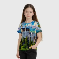 Детская футболка 3D Сказочный Нойшванштайн - фото 2
